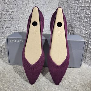 Rothy's The Merino Collection Aubergine Pointed Flat Shoes Womens Multiple Sizes